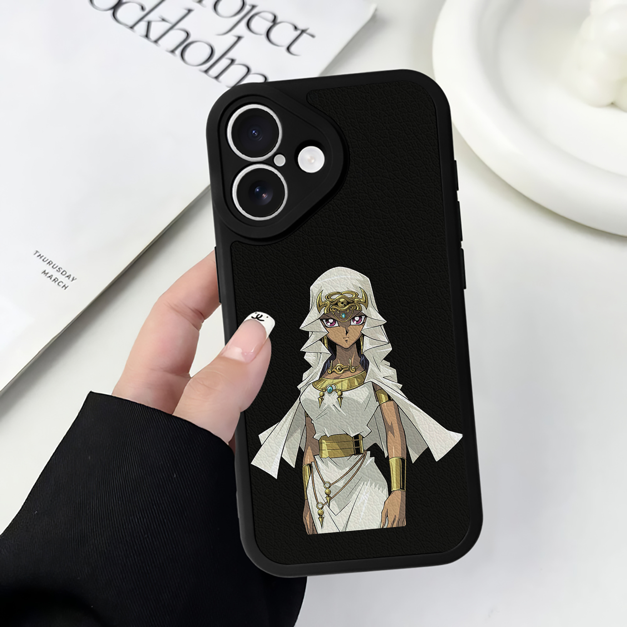 遊☆戯☆王 Yu-Gi-Oh! 【iPhone 16シリーズ対応】シリコンスマホケース（レザー調） 材質：シリコン